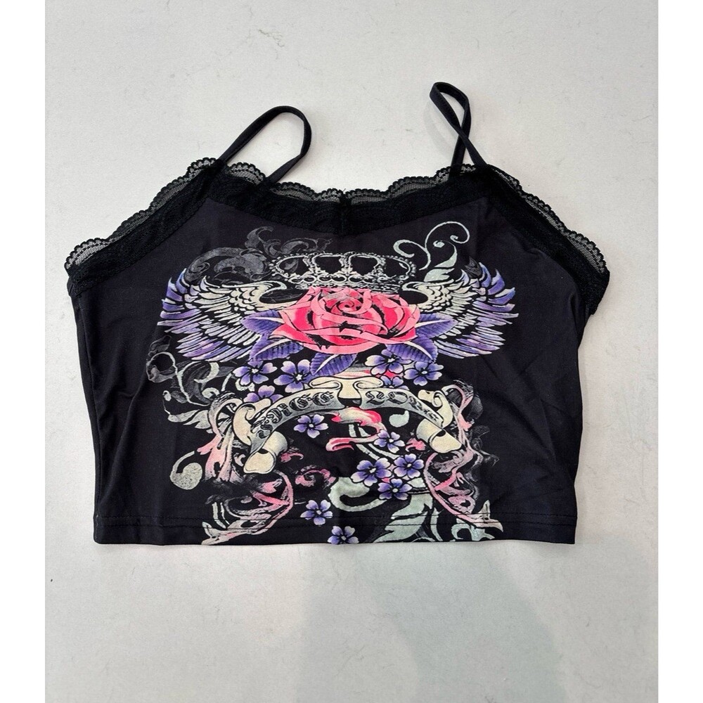 Romwe black tank top size medium